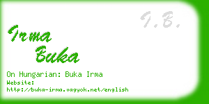 irma buka business card